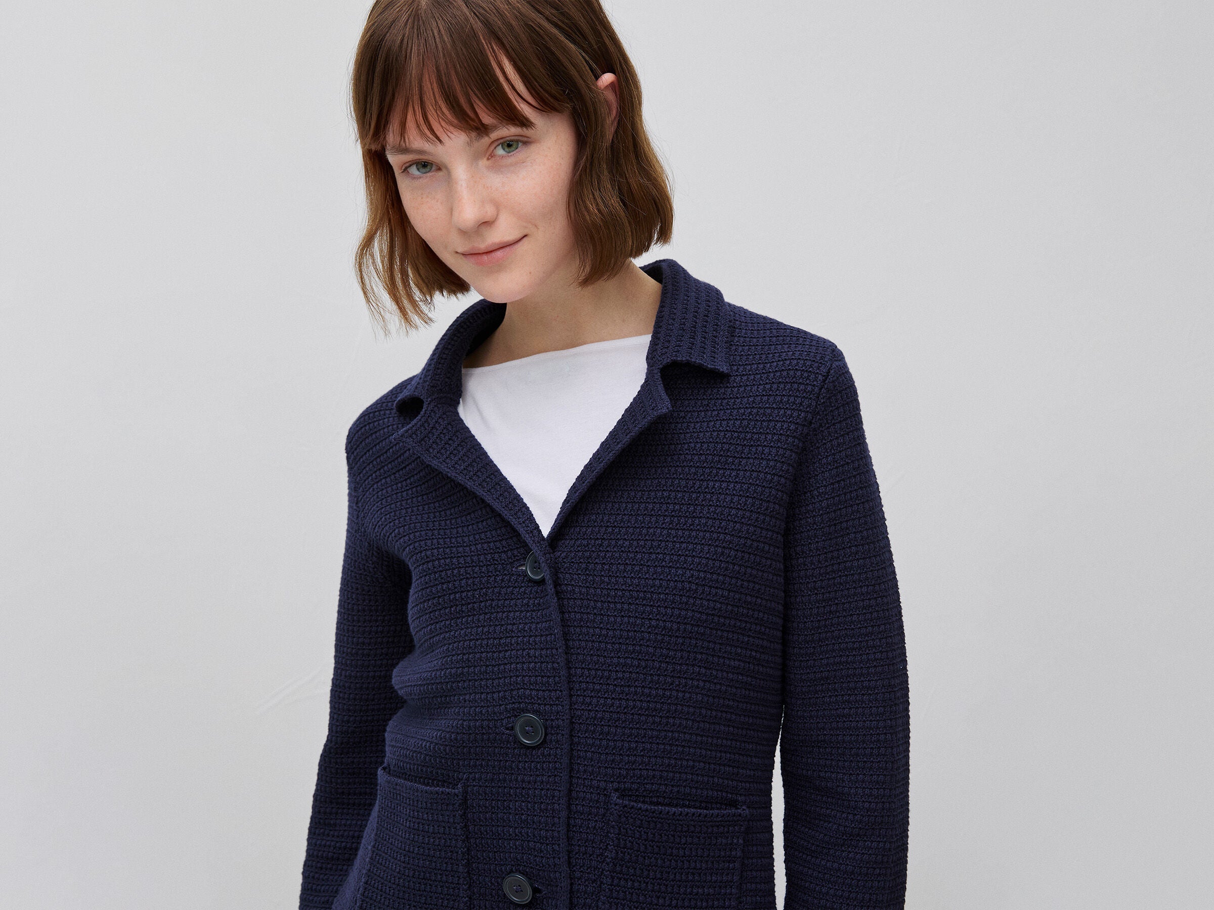 Blazer in maglia 100% cotone