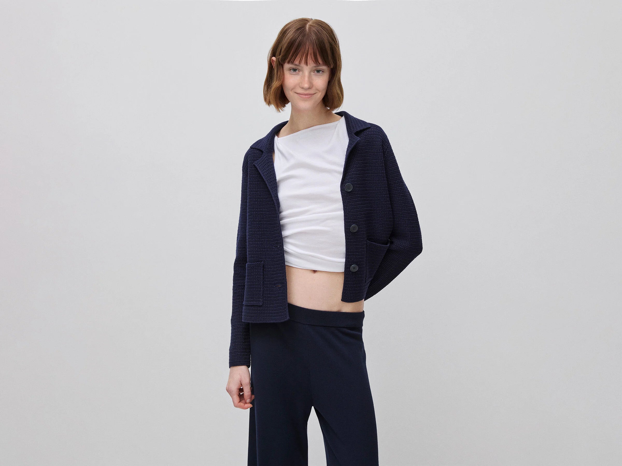 Blazer in maglia 100% cotone