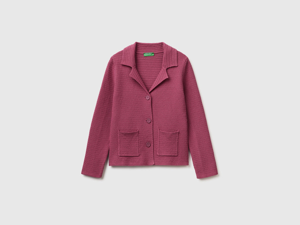 Blazer in maglia 100% cotone