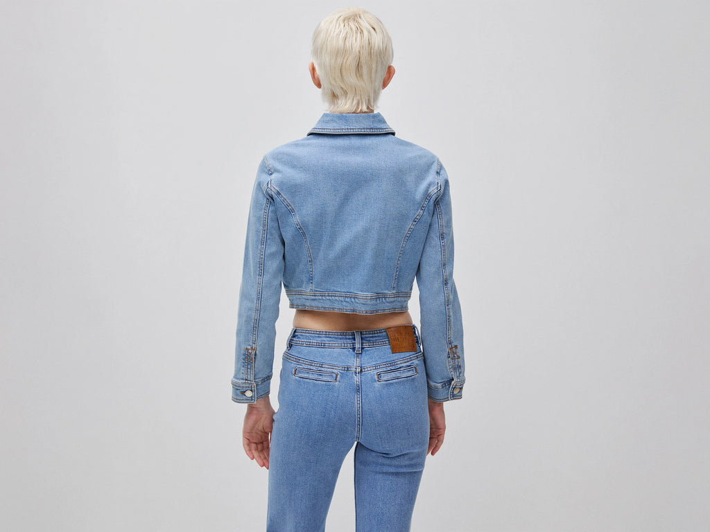 Giacca in denim con zip