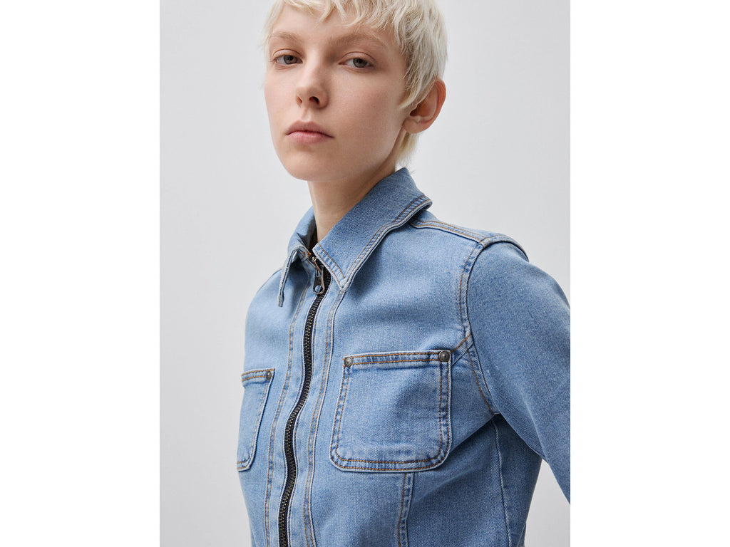 Giacca in denim con zip