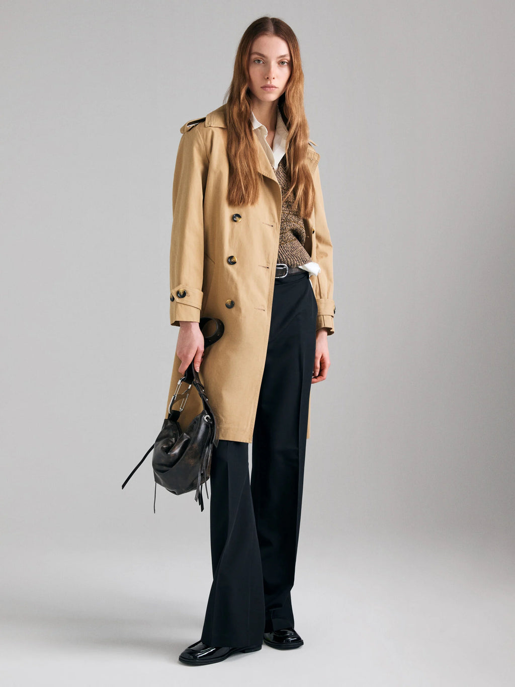 Trench midi doppiopetto