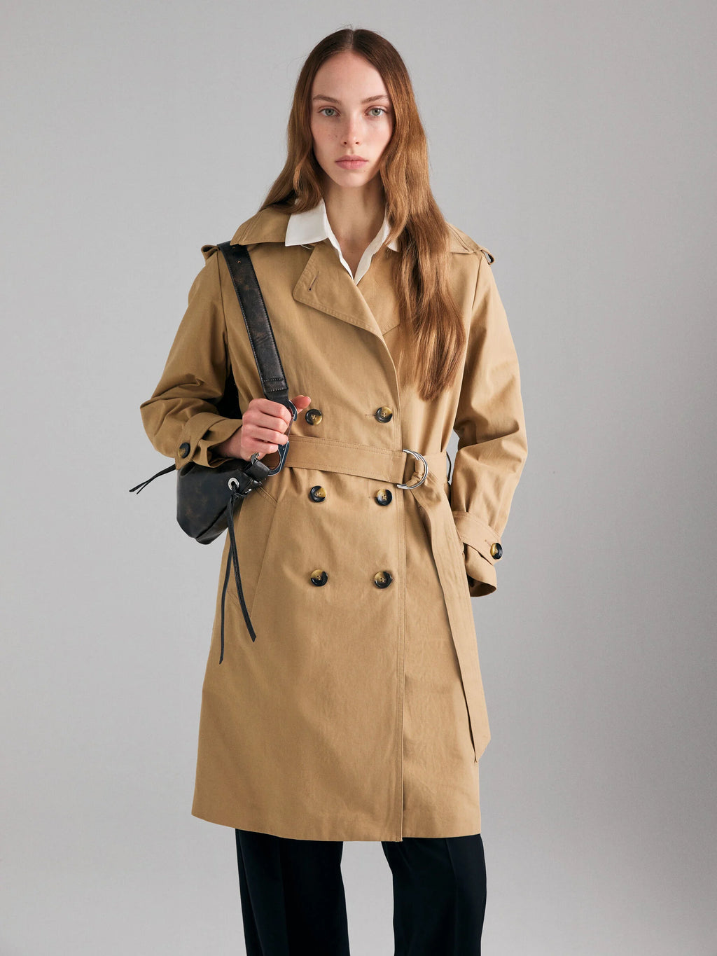 Trench midi doppiopetto