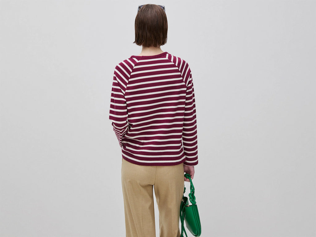 Felpa chiusa a righe