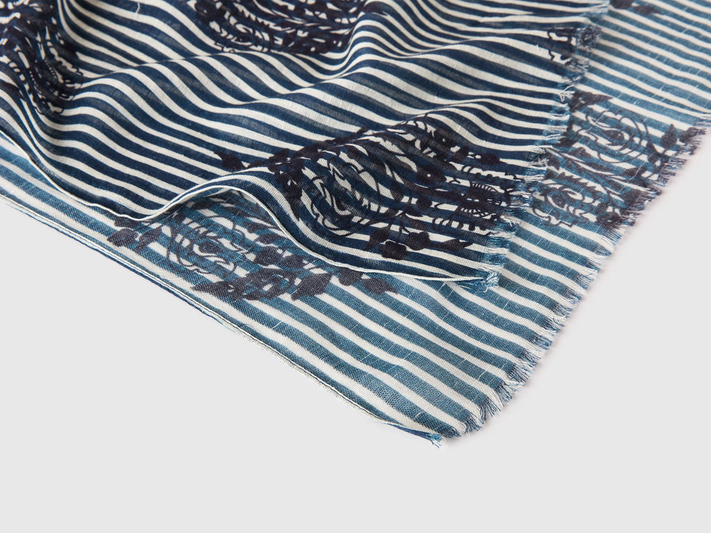 Sciarpa fantasia in misto lino