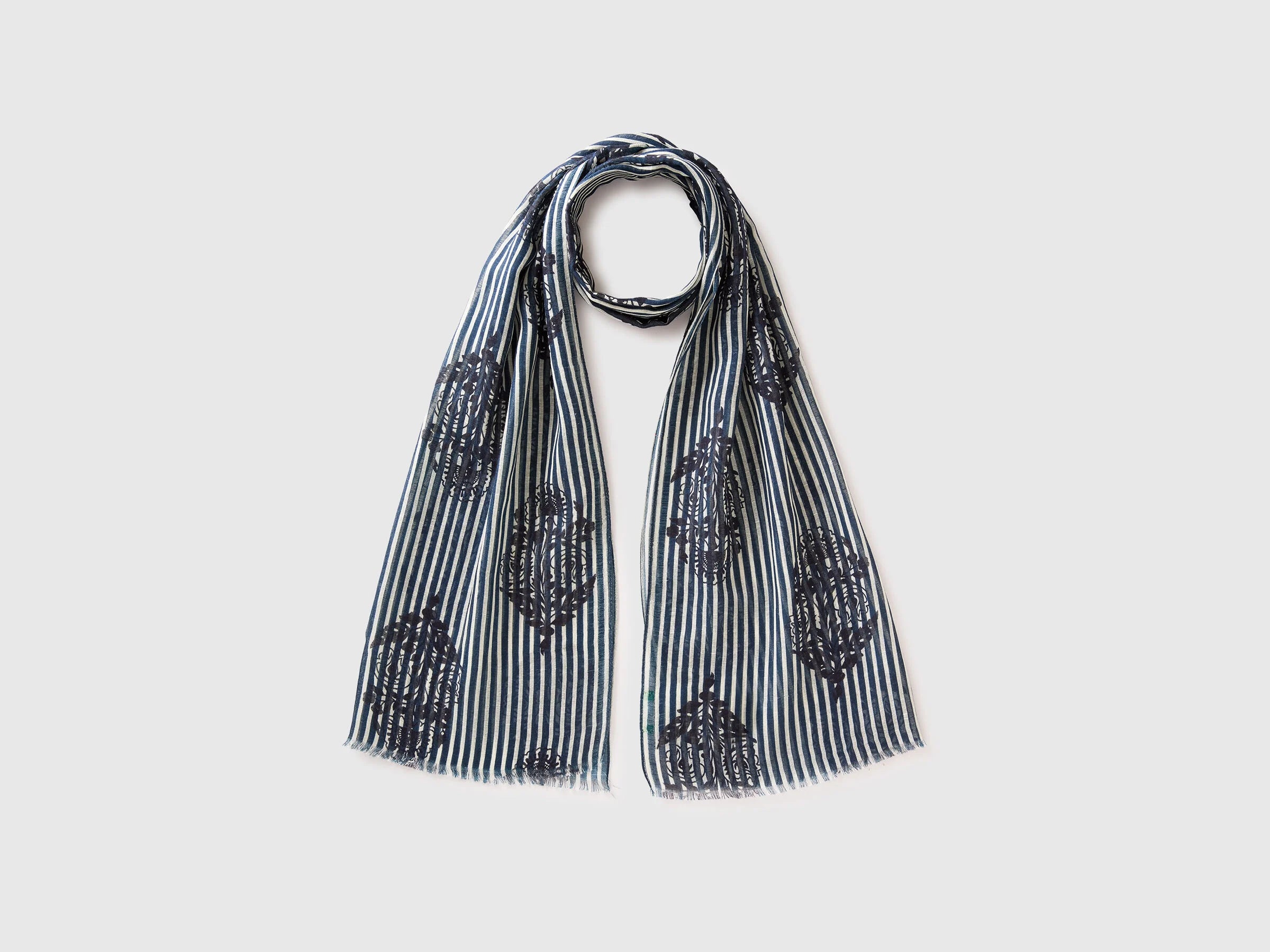 Sciarpa fantasia in misto lino