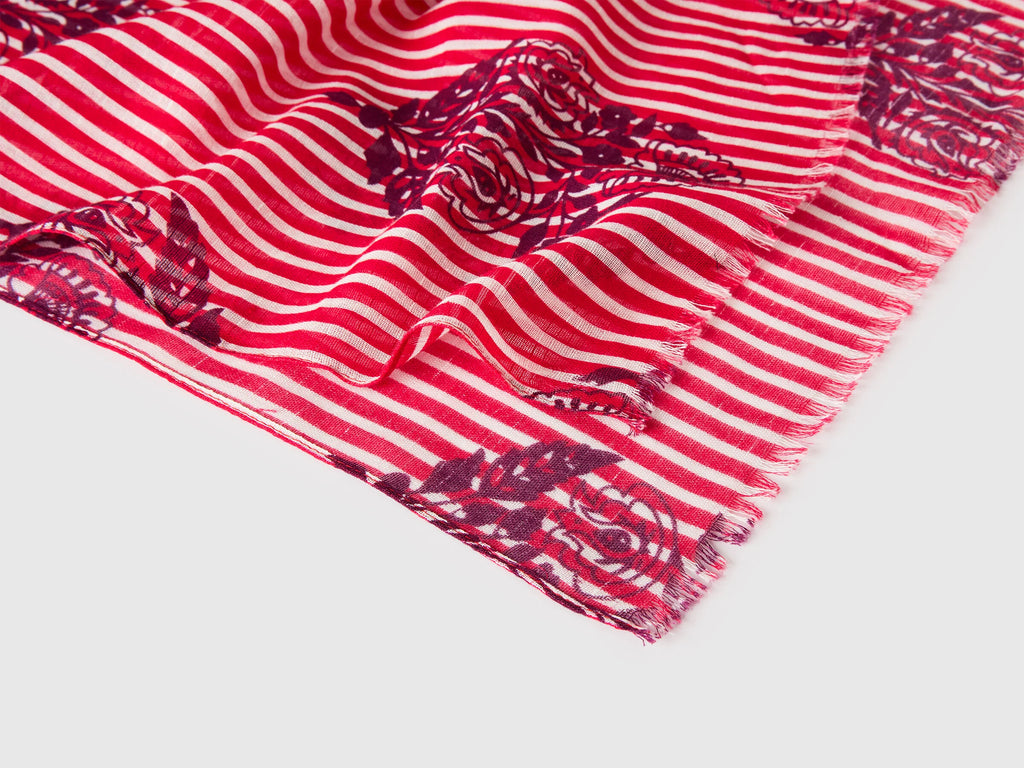 Sciarpa fantasia in misto lino