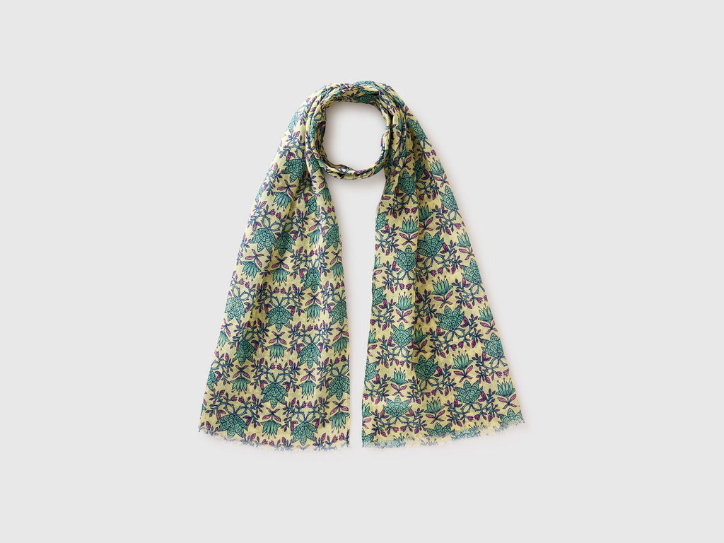 Sciarpa fantasia in misto lino