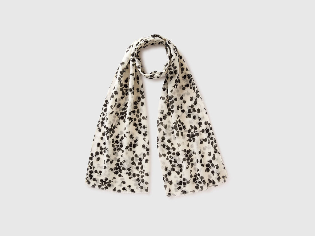 Sciarpa fantasia in misto lino