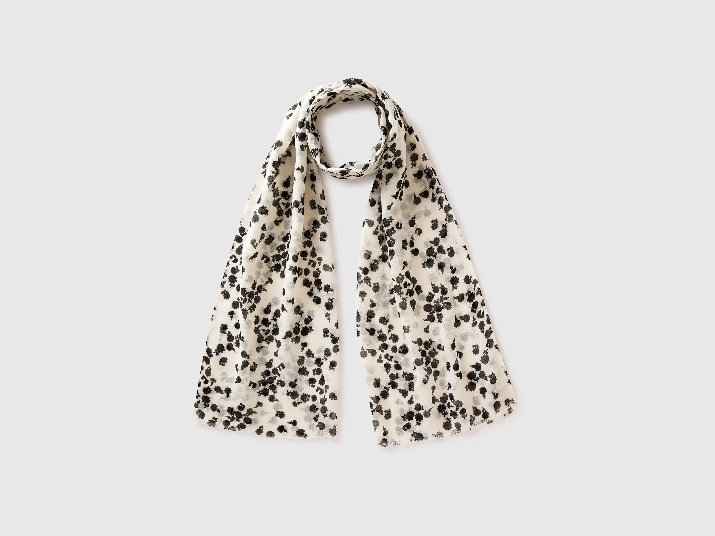 Sciarpa fantasia in misto lino